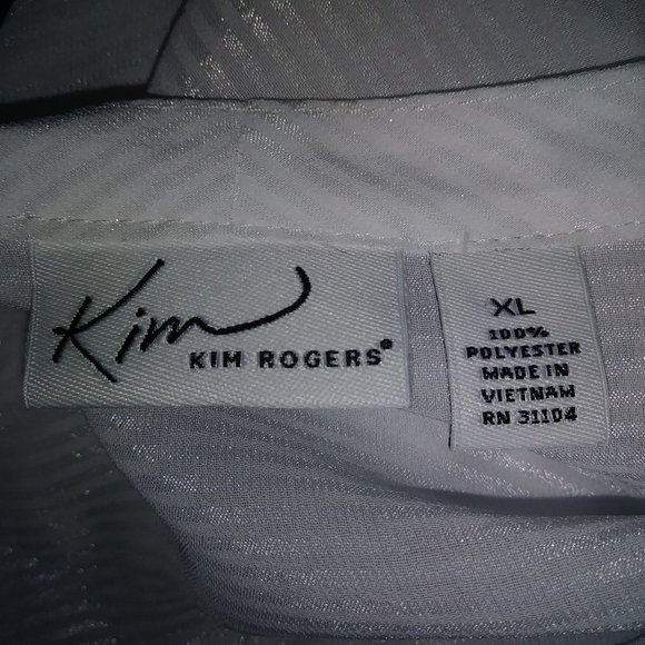 NEW Kim Rogers shear white shirt size XL - Picture 6 of 7